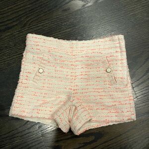 Janie and Jack Coral Tweed Short Size 5
